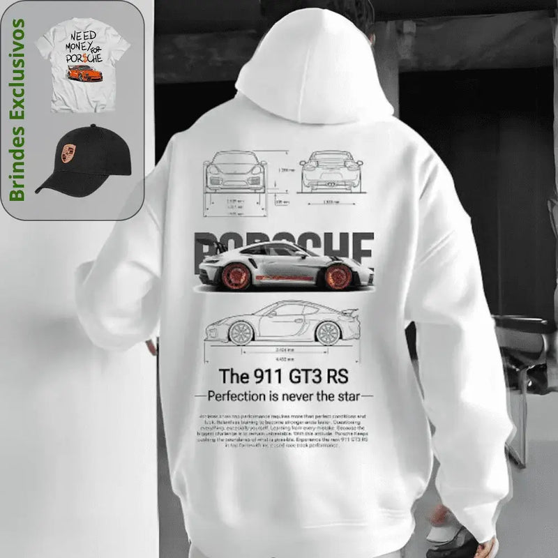 Moletom Porsche 911 GT3 RS + Brindes Exclusivos
