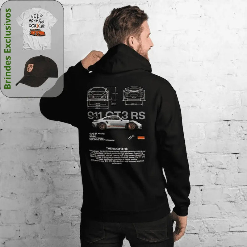 Moletom Porsche 911 GT3 RS + Brindes Exclusivos