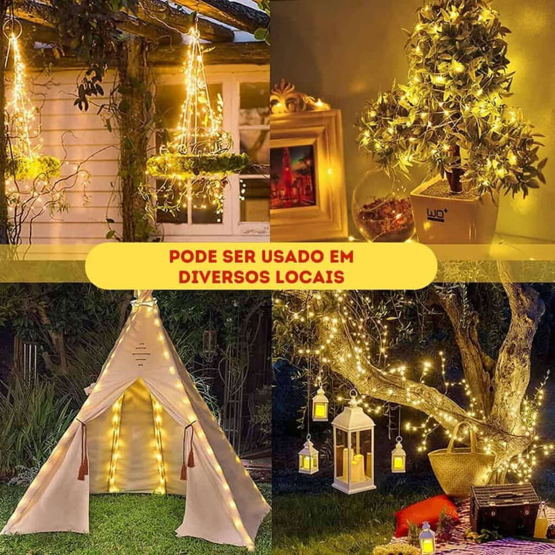 Pisca Pisca de Natal - Recarregável com Energia Solar
