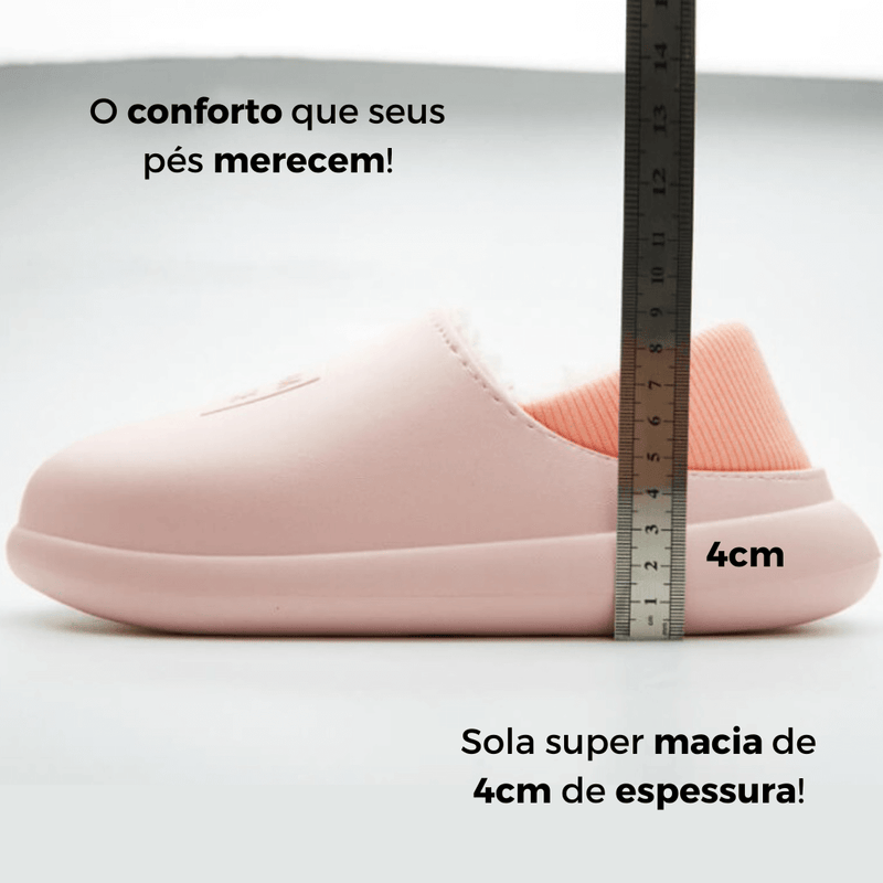 Chinelo Nuvem Forrado Algodão e Lã - Promoção de Inverno + Frete Grátis