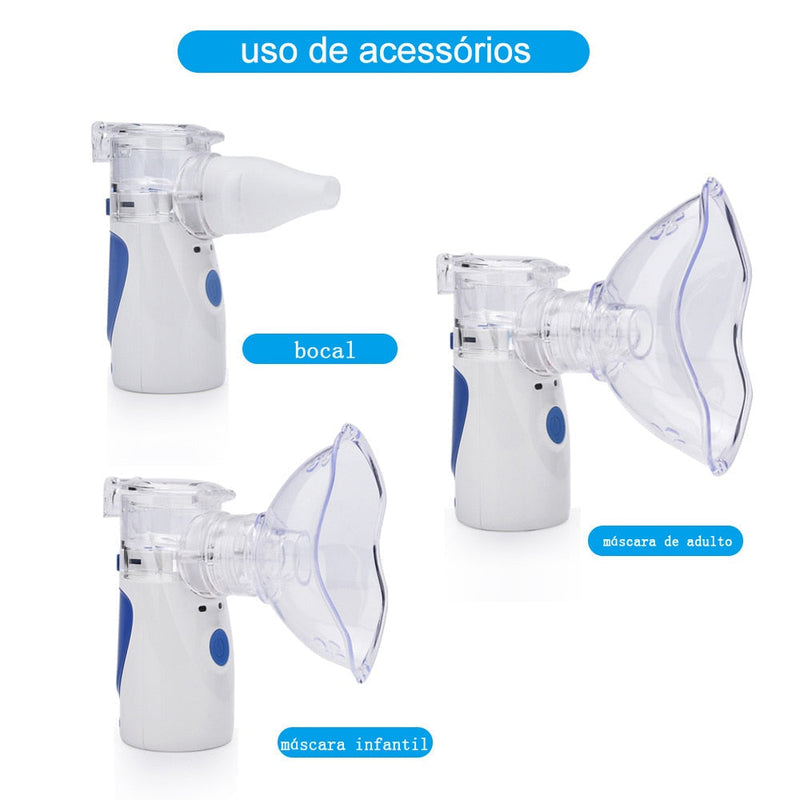 Inalador Nebulizador Ultrassônico Portátil Silencioso