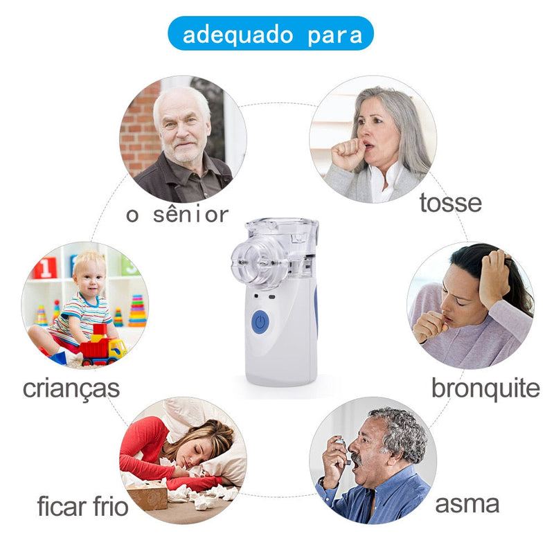 Inalador Nebulizador Ultrassônico Portátil Silencioso