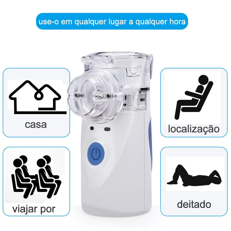 Inalador Nebulizador Ultrassônico Portátil Silencioso