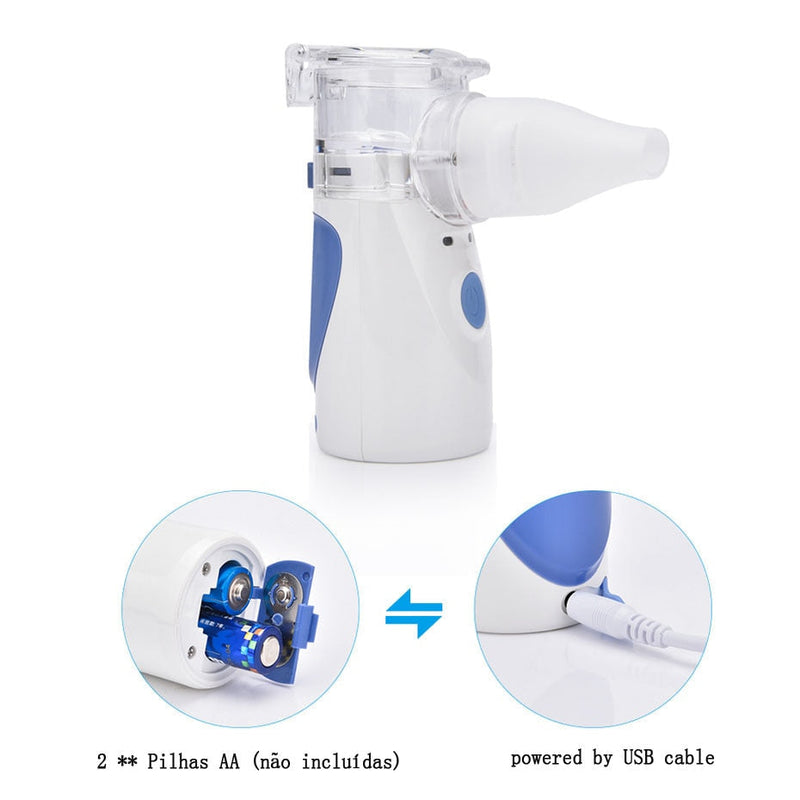 Inalador Nebulizador Ultrassônico Portátil Silencioso