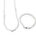Kit Corrente e Pulseira de Prata 925 Com Fecho - Unisex